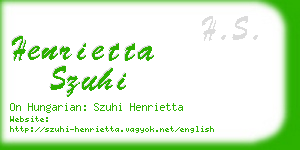 henrietta szuhi business card